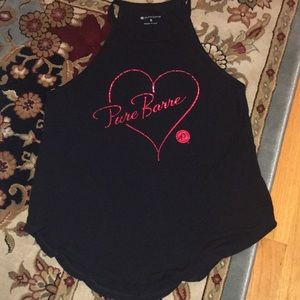Pure Barre Red Foil Heart Tank Size S